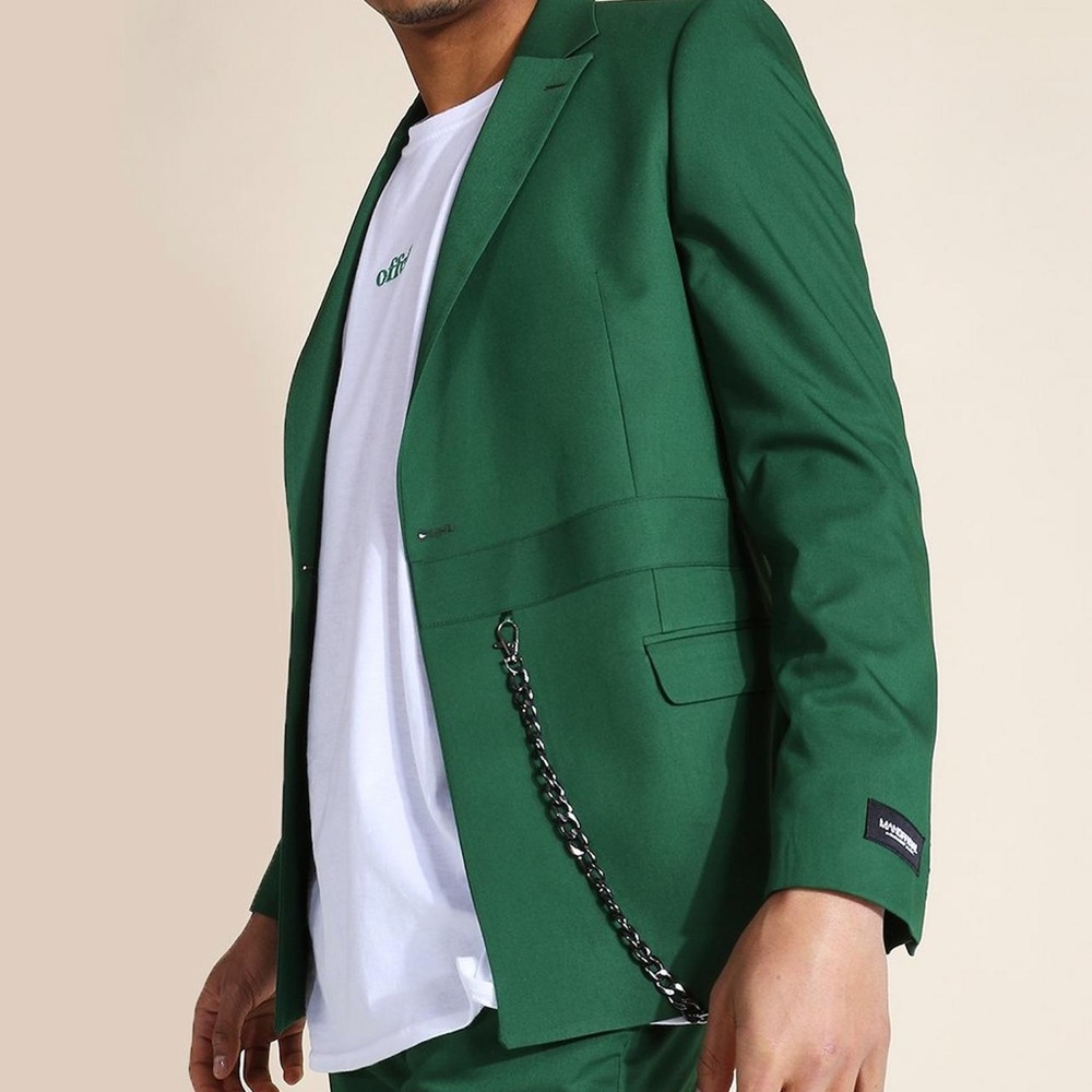 Green Skinny Suit Set.